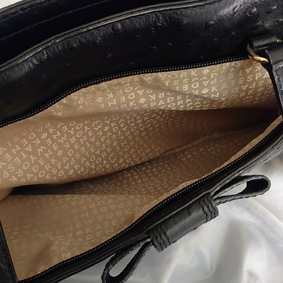 Kate spade TOTE EUC black ostrich - Picture 6 of 9